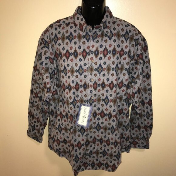 Men's Vintage Ruff Hewn Adirondack Apache Blanket Flannel Button Shirt-Size L - Picture 1 of 11